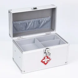 Convenient Aluminum Alloy Medicine Box Consultation Box Household Medicine Storage Box Multi-layer