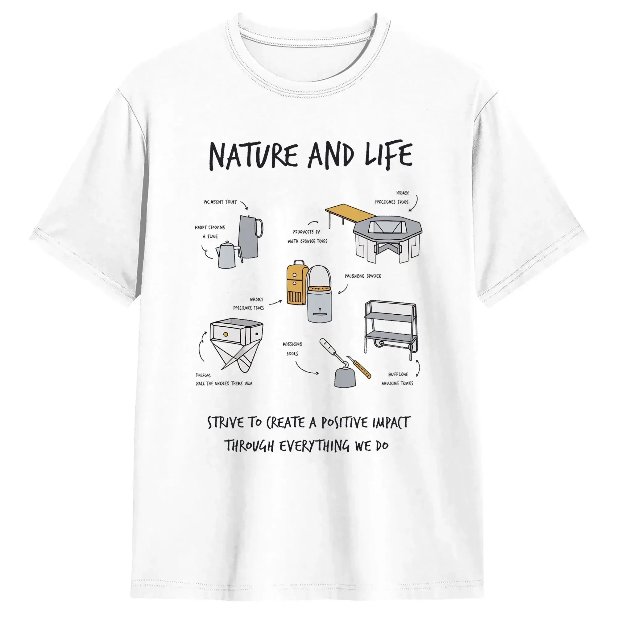 Funny Snow Peak T-Shirts for Men Round Collar 100% Cotton T Shirts Since 1958 Short Sleeve Tee Shirt Graphic Clothes