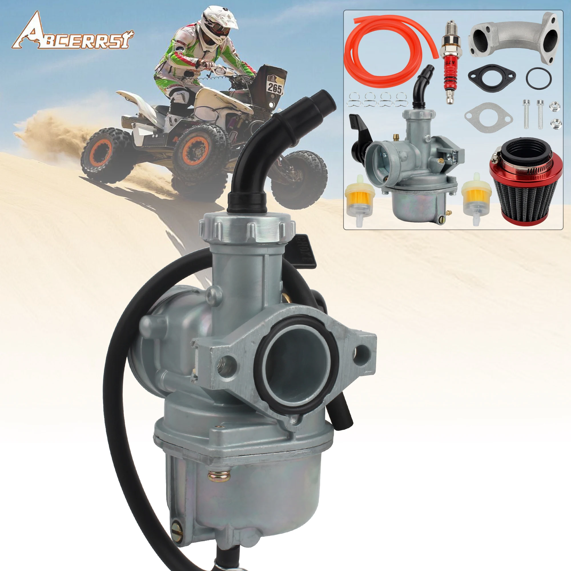 Карбюратор мотоцикла PZ22 для HD CT90 CT110 Trail ATC70 ATC90 ATC110 TRX90 TRX125 ATC125M ATV, комплект карбюраторов Enduro Dirt Bike