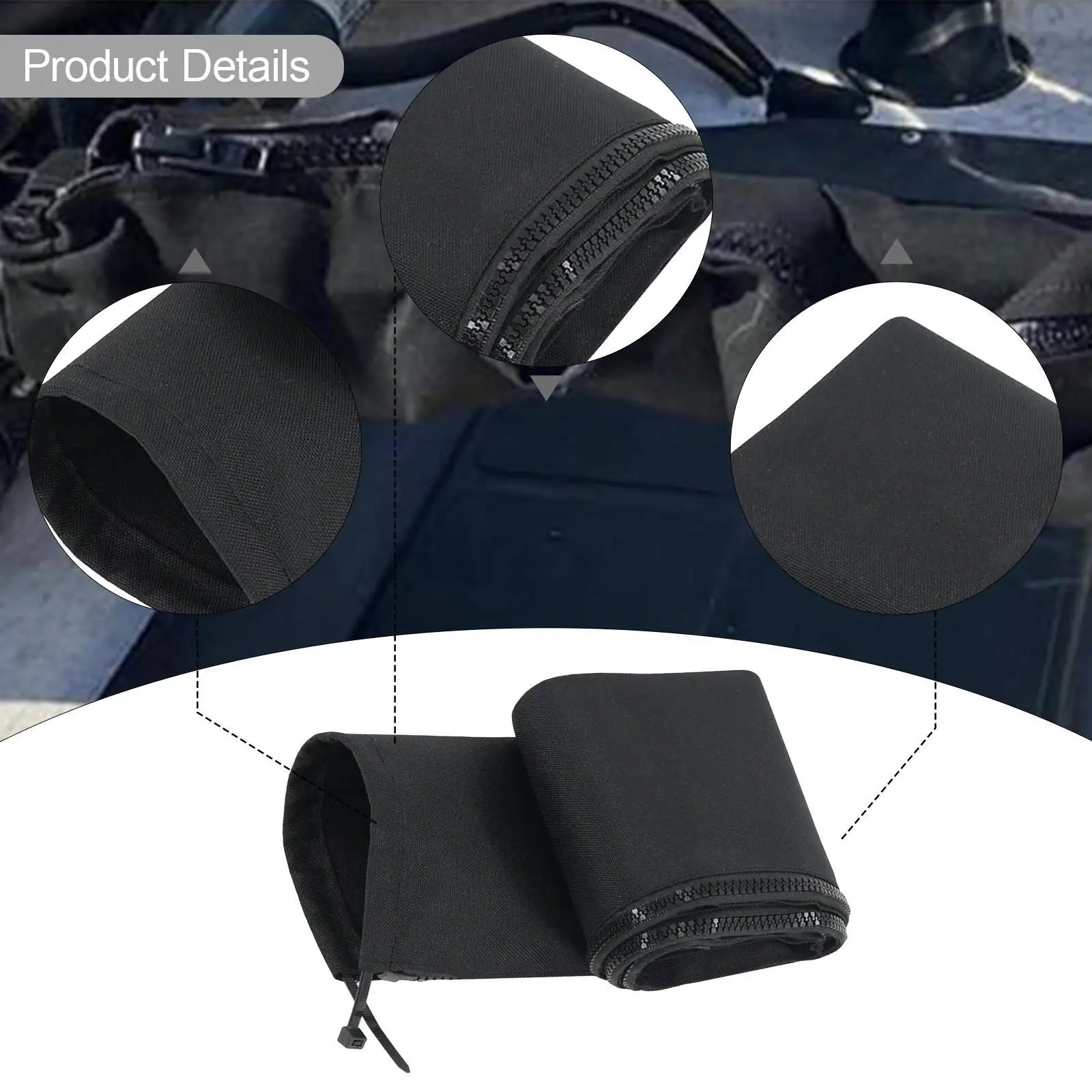 Portable Boat Zippered Rigging Sleeve Organized Cable Management Convenient Lightweight Protection Trolling Motor Cable Sleeve