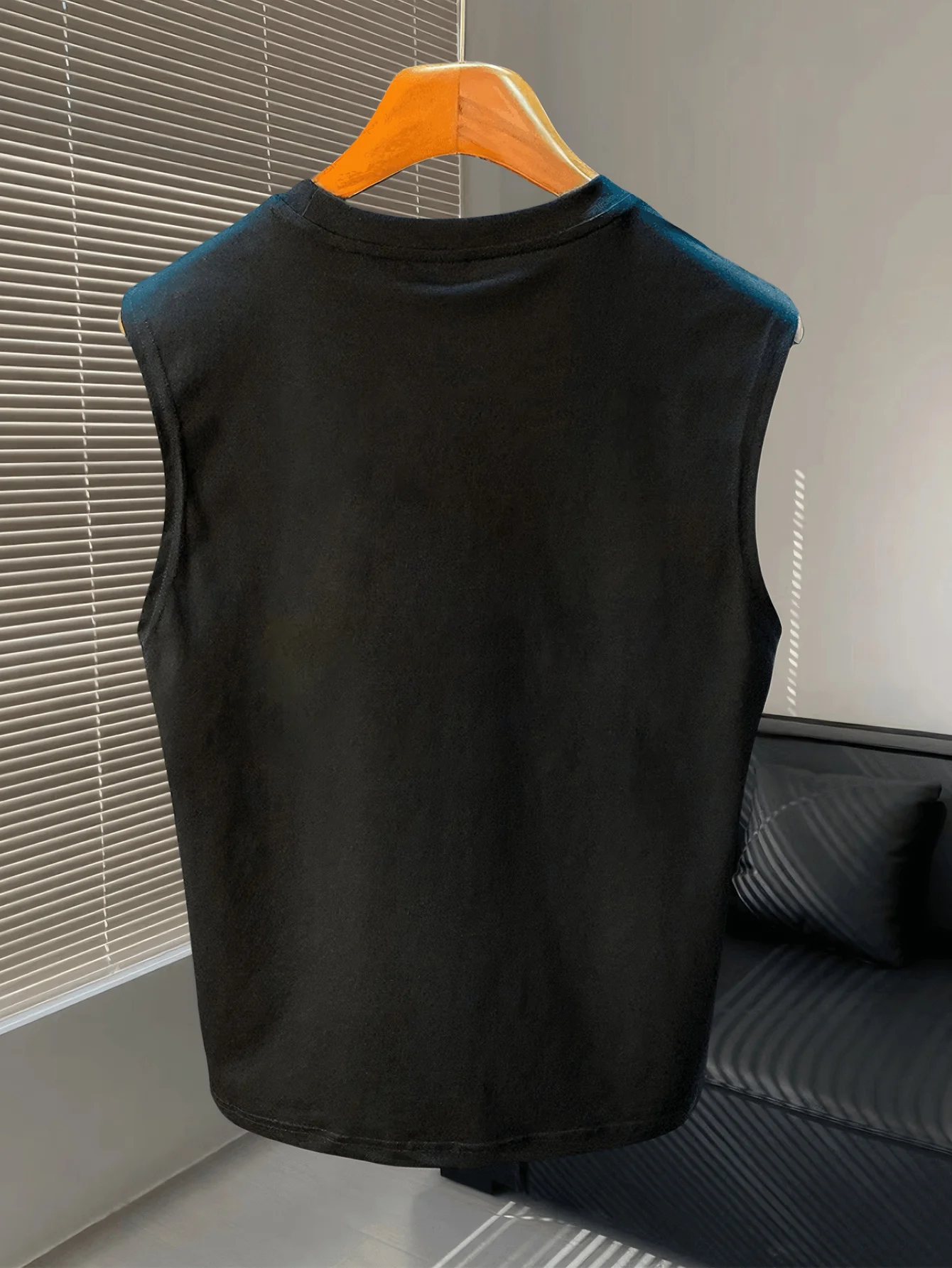 Retro Japanese Pure Cotton Tank Top Men Versatile Wear