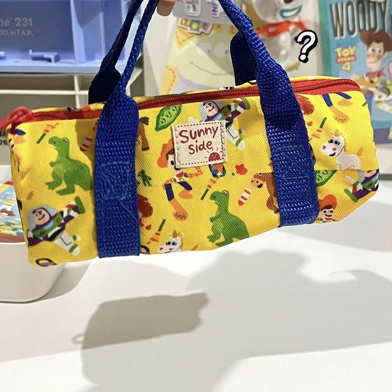 Disney Kawaii Anime Buzz Lightyear Handbag Cute Cartoon Canvas Large Capacity Bag Storage Bag Lovely Kids Christmas Presents