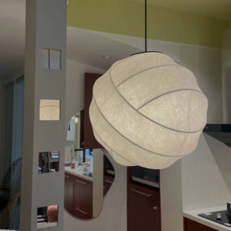 Wabi Sabi Silk Pendant Lamp Dining Living Room Kitchen Island LED Hanging Lamp Home Decoration Light Lustre Chandelier