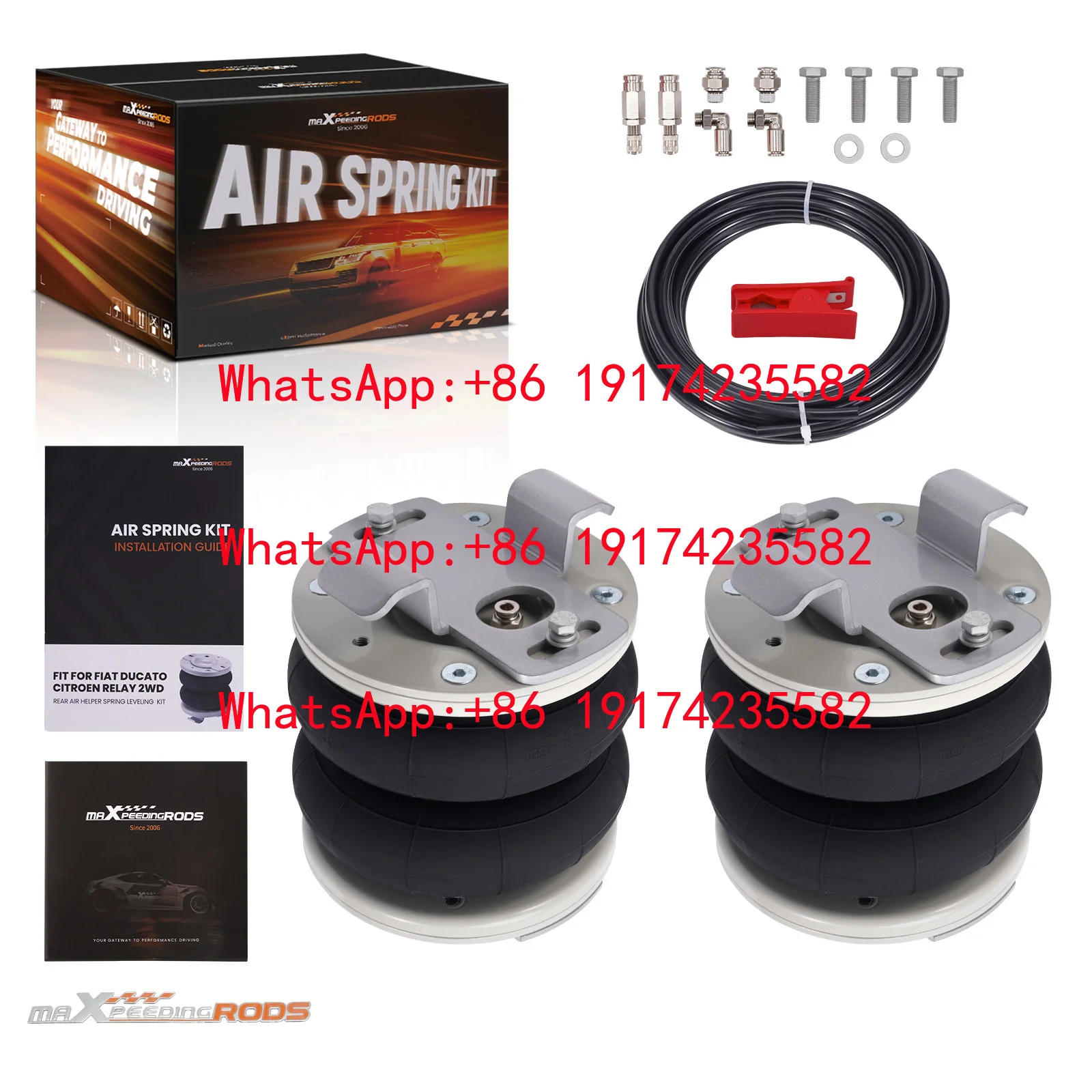 Rear Air Suspension Helper Kit For Fiat Ducato Citroen Relay Peugeot Boxer Jumper Motorhome Camper 1994-2024