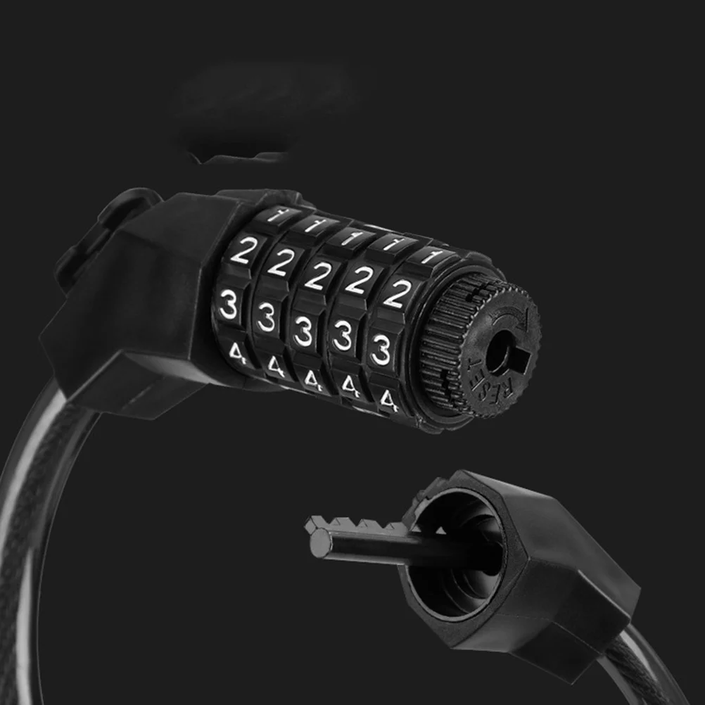 

Bicycle Lock 5 Steel Wire Combination Padlock Pvc Shell Password Coded Bike Security Anti Theft Durable Waterproof