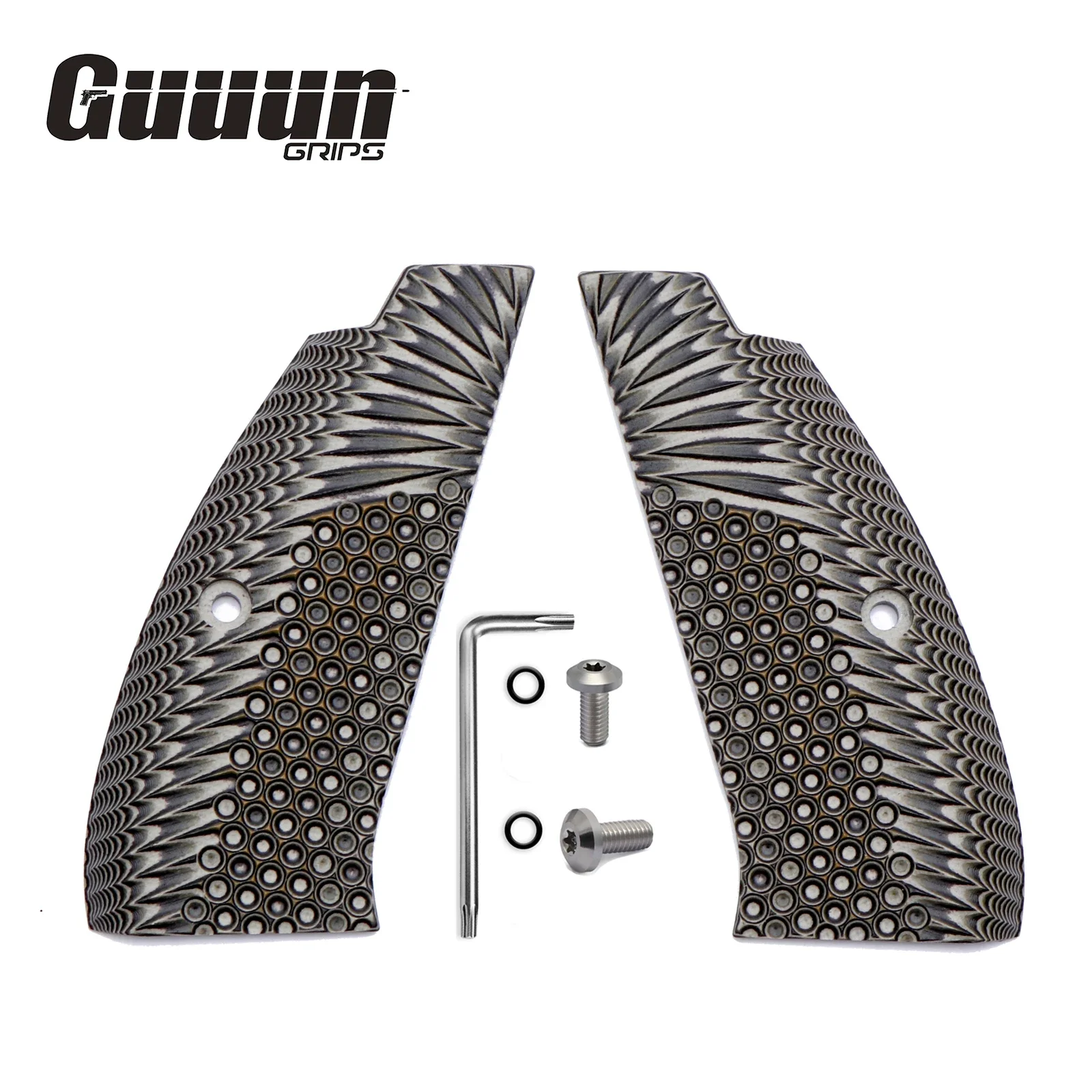 Guuun CZ 75 Grips Full Size SP-01 Shadow Tactical CZ SP01 Grips Eagle Wing Texture G10 Grips