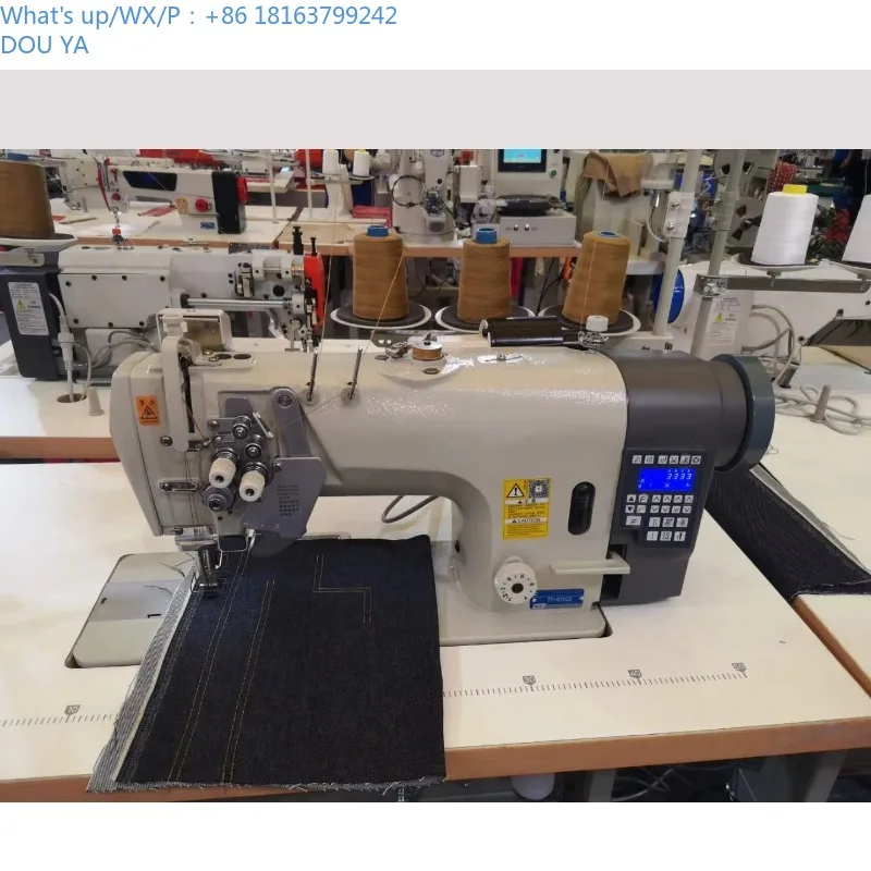 

Industrial Computerized Double Stitch Sewing Machine High Speed Automatic Manual Feed Mechanism Motor Garment
