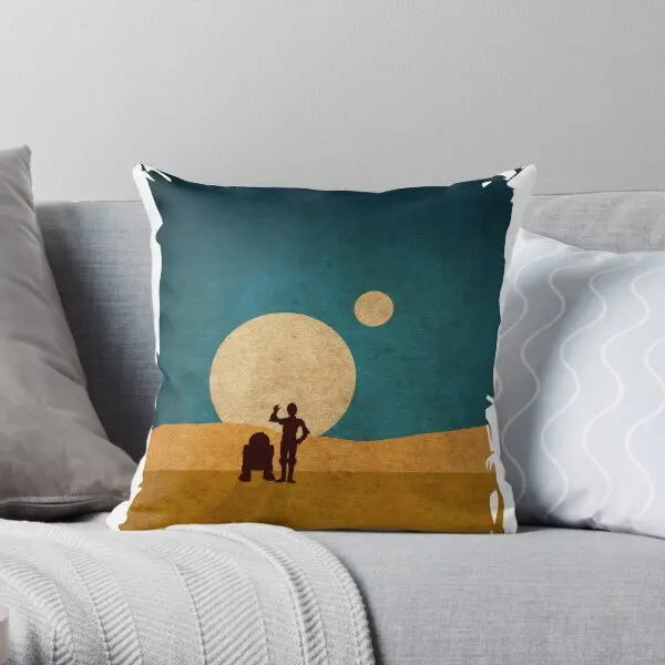 

Droids In The Dunes Printing Throw Pillow Cover Case Fashion Decorative Hotel Soft Comfort Bed Car Pillows not include One Side