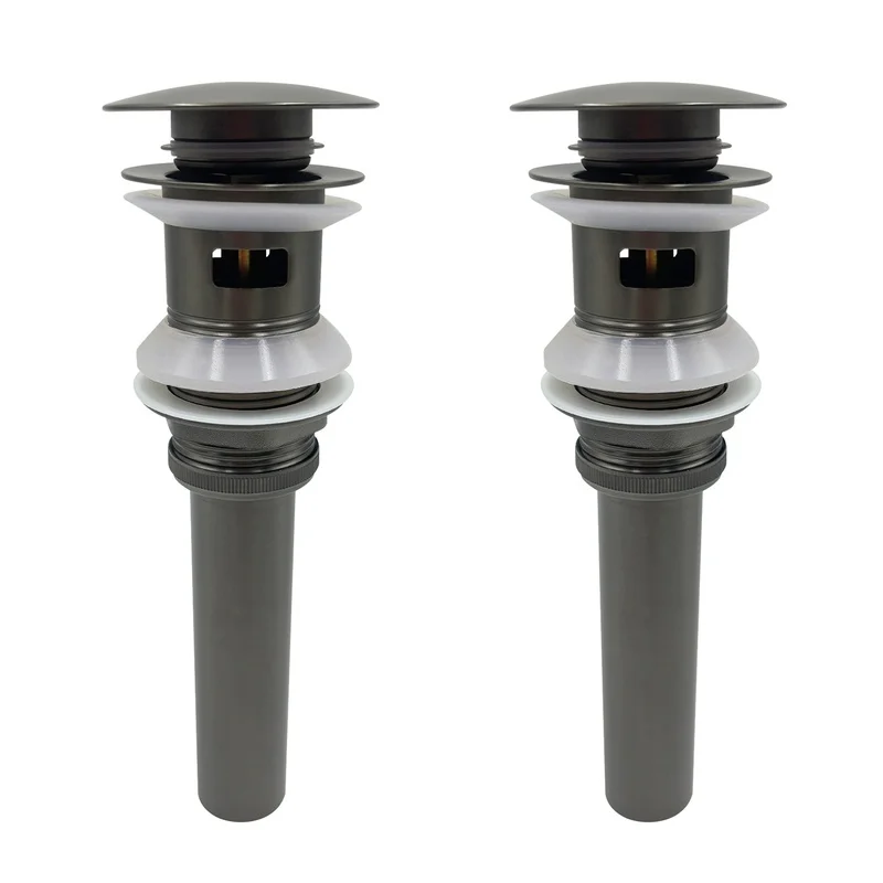 

2-Piece Bathroom Sink Drain with Overflow, Pop-Up Stopper, 304 Stainless Steel for Vessel Sink