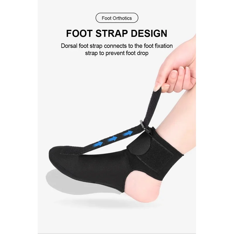 1pc Adjustable Foot Drop Ankle Brace Orthotic Splint – Night Stretch Support for Plantar Fasciitis & Foot Alignment Correction