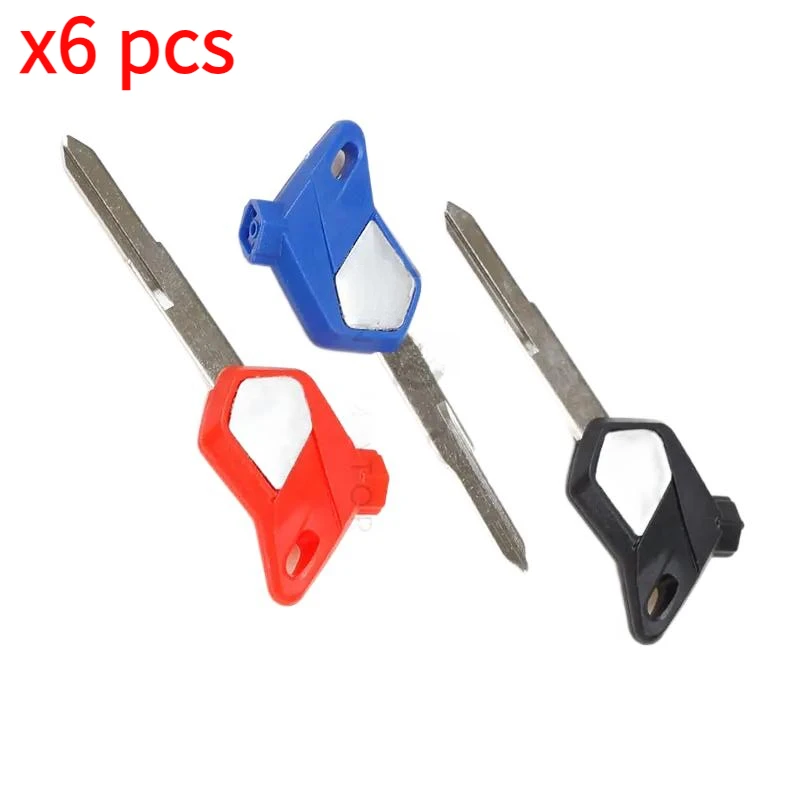 6PCs blank key motorcycle replace uncut keys for Honda scooter magnet anti-theft lock LK 125 scr100 wh110 150 lead125 Airblade