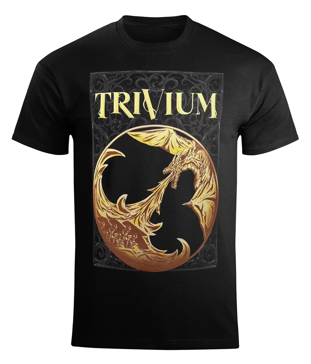 

Футболка TRIVIUM GOLD DRAGON для мужчин и женщин, хлопковые футболки с короткими рукавами, футболка в стиле ретро в стиле хип-хоп Y2k, летние топы, мужская футболка, уличная одежда
