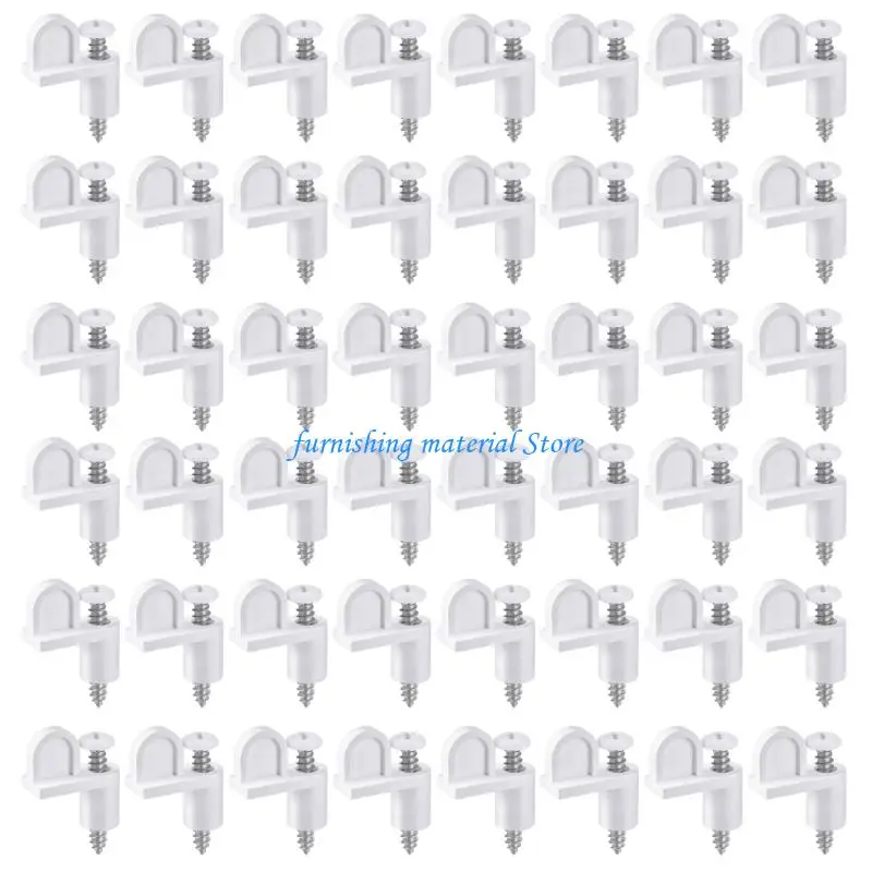 Y5GD 48Pcs Lightweight Storms Window Fasteners Nylon Clip Screws Secure Screen Installation