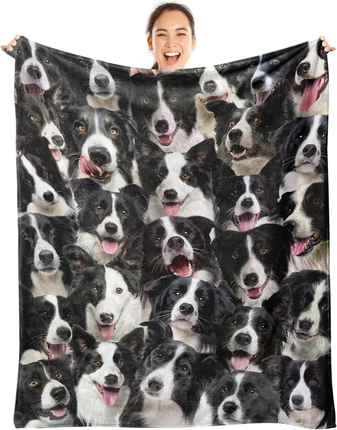 بطانية VIKAMA Husky Dog عبارة عن بطانية حيوانات أليفة ناعمة ومريحة من الفلانيل للقطط والكلاب هدية مثالية لمحبي الكلاب والقطط