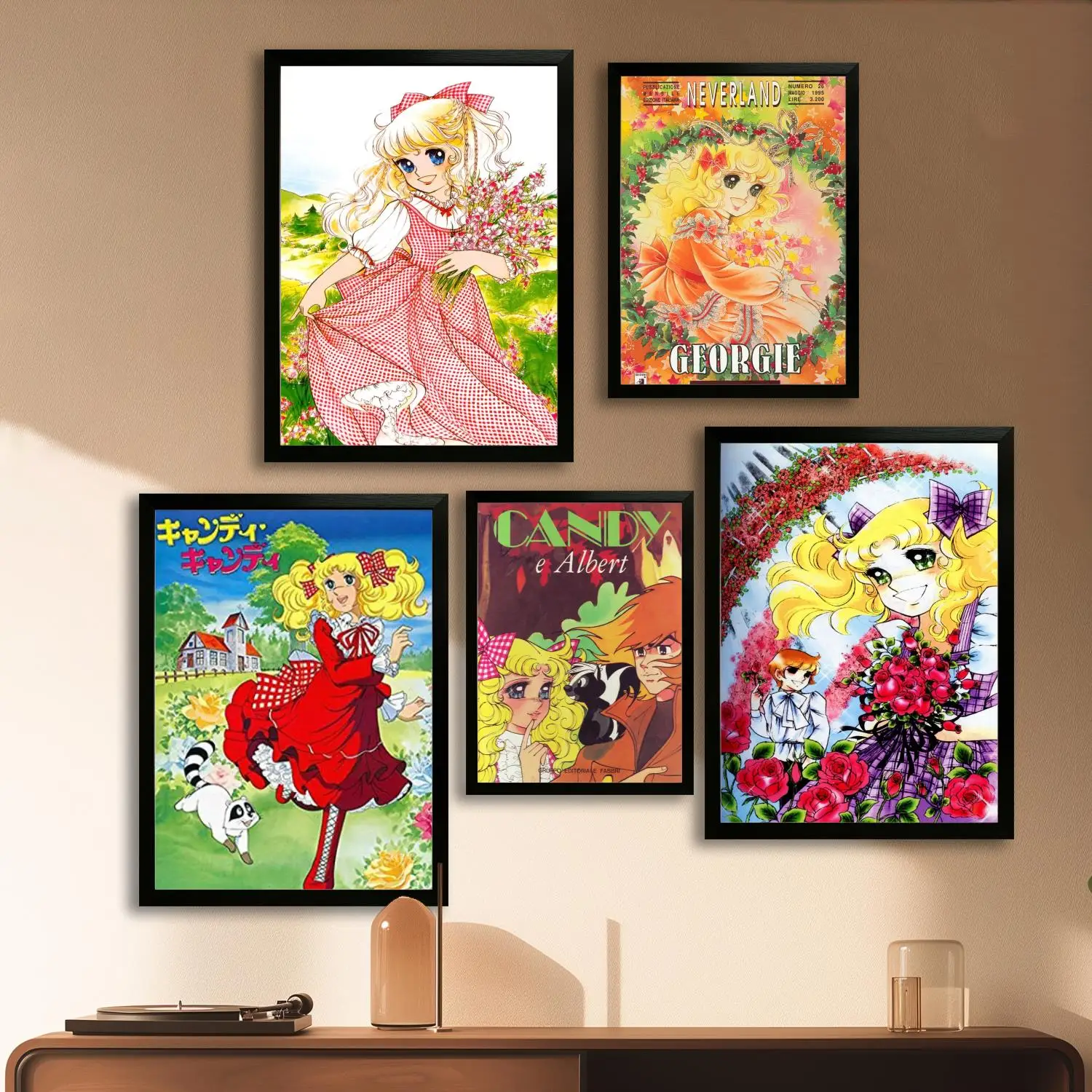 Póster artístico en lienzo de caramelo y arte de pared, impresión de imágenes, familia moderna, decoración de dormitorio, carteles, pintura decorativa