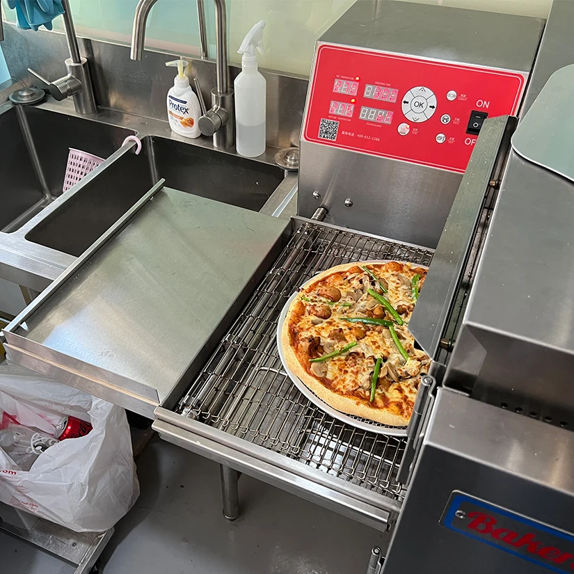 High Productivity Commercial Countertop Conveyor Belt Pizza Oven for Western Restaurants