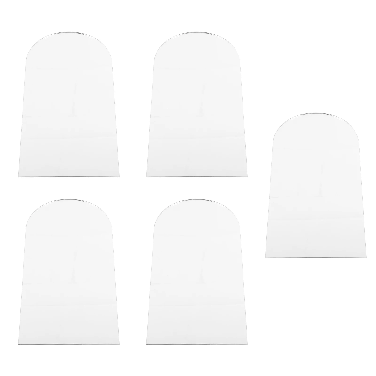 

5 Pcs Mirror Makeup Mirrors Household Silver Acrylic Decorating Accessories Student