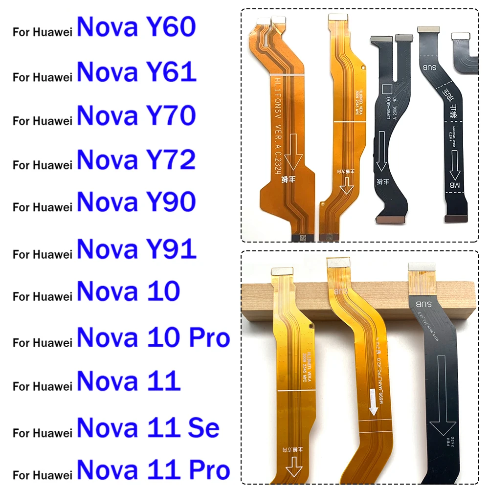 Main FPC LCD Display Connect Mainboard Flex Cable For Huawei Nova 10 11 Pro Se Y60 Y61 Y70 Y72 Y90 Y91 Plus
