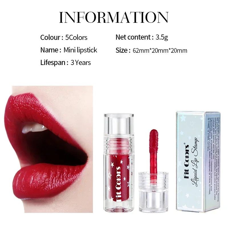 Heallor Liquid Lip Tint Hydrating Mini Lipstick Lasting Not Easy To Fade Non-stick Cup Lip Glaze Velvet Waterproof Gloss Sexy Li