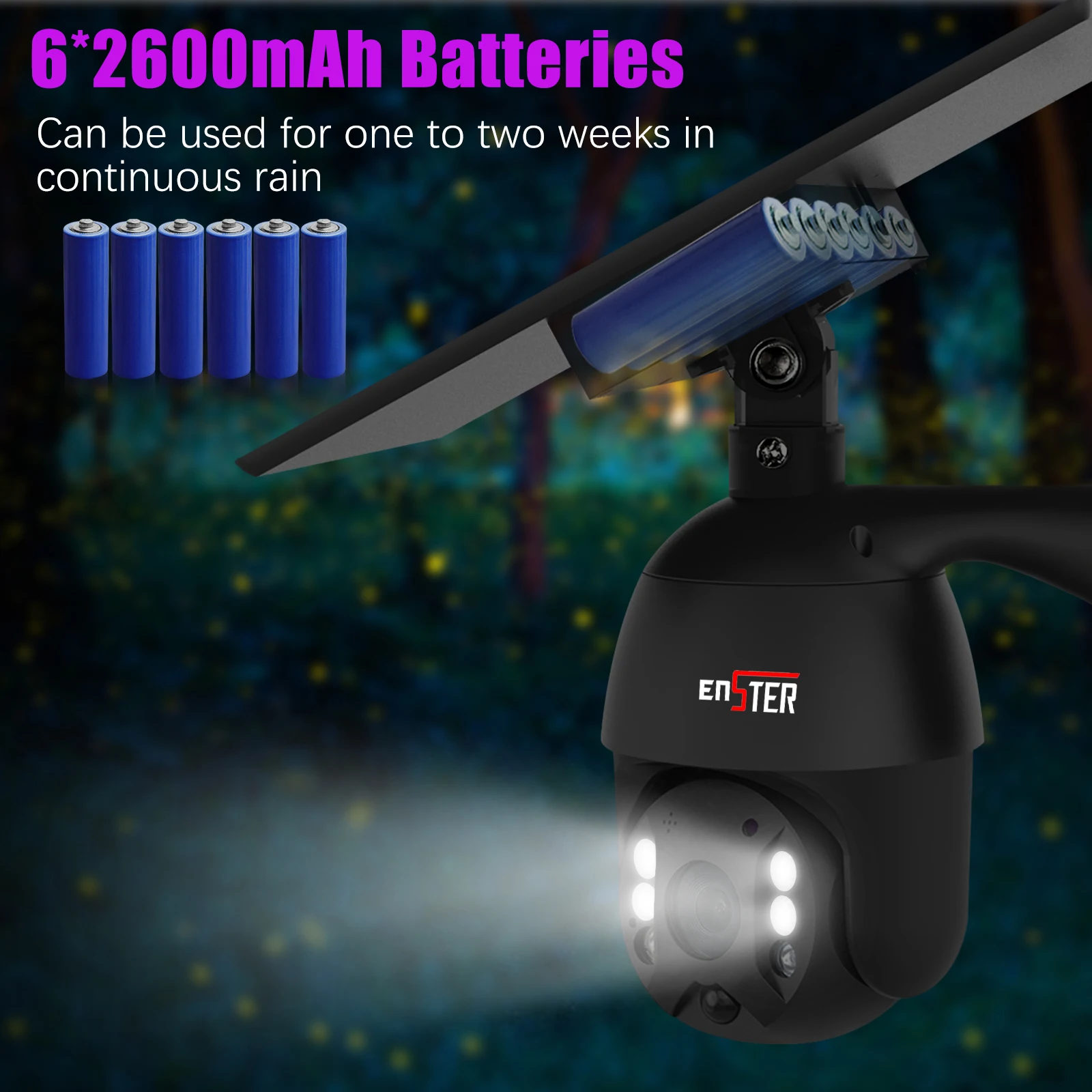 2MP مراقبة الأمن في الهواء الطلق اتجاهين الصوت الألواح الشمسية 4G Lte بطاقة Sim عموم إمالة قبة بطارية الطاقة كاميرا تلفزيونات الدوائر المغلقة #3