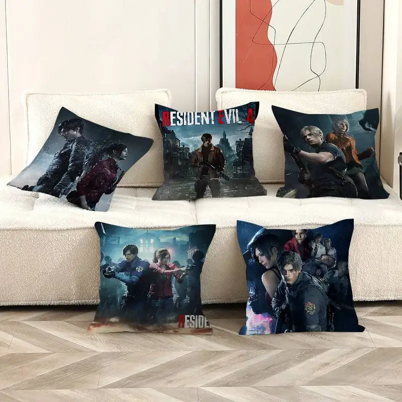 Fashion R-resident Game E-evil Maple Design Cushion Cover Happy Autumn Harvest Decor Holiday Decorati Pillow Cover