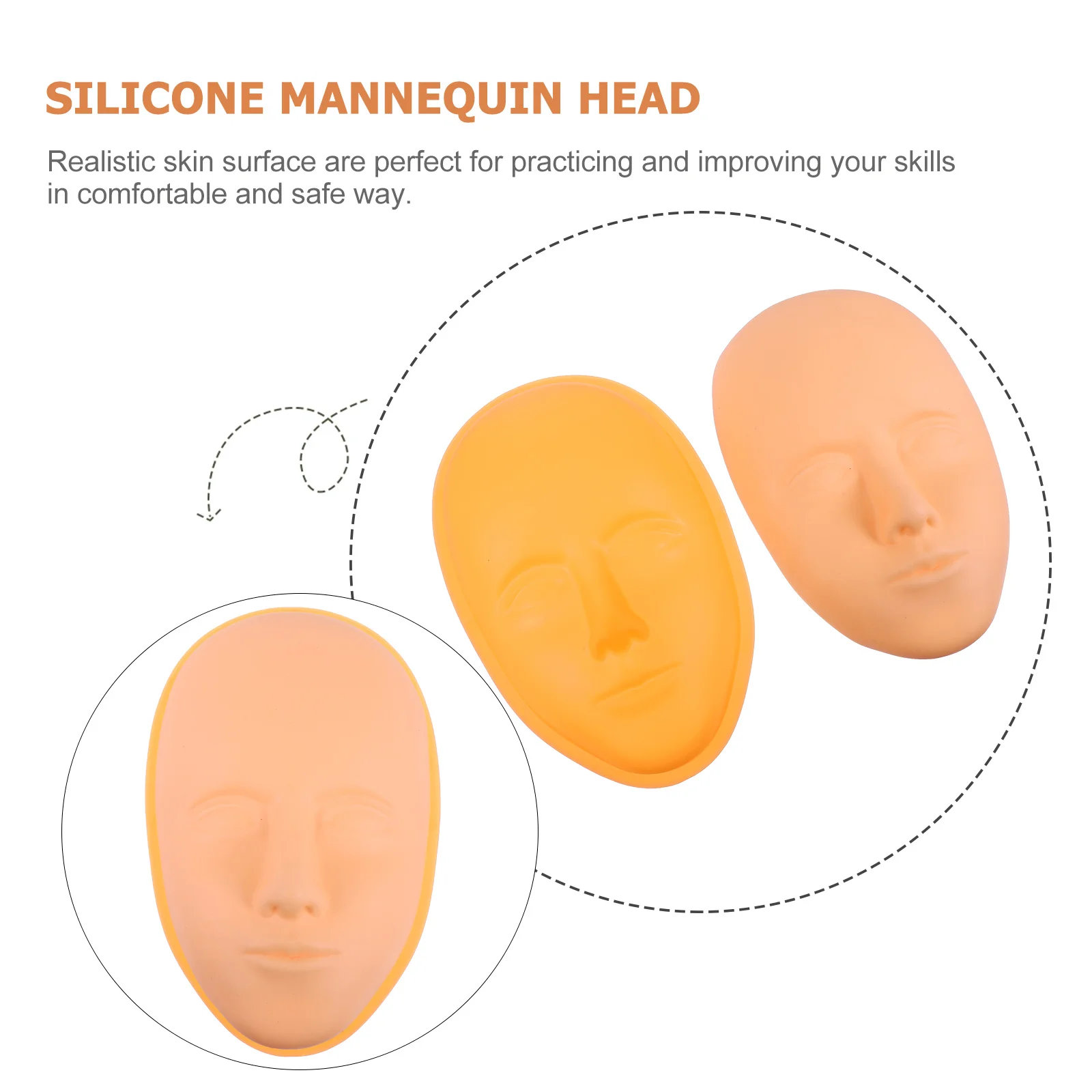 

Силиконовый манекен для лица с основанием, многоразовая прочная гибкая татуировка, тренировочная голова для бровей, микроблейдинг, тренировочный манекен