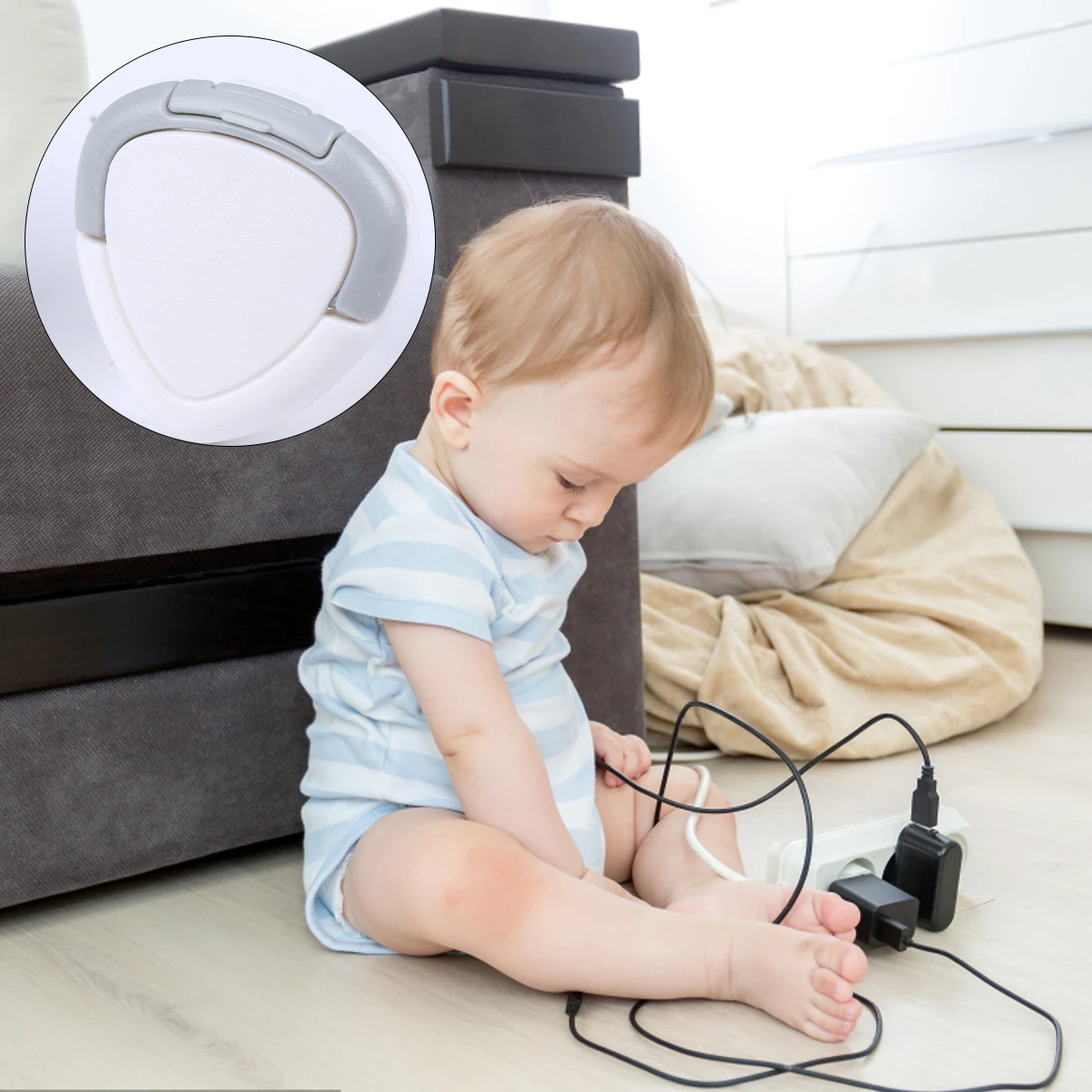 

12pcs Socket Protection Cover Baby Safety Outlet Covers Plug Protectors Anti Shock Child Proof Electric Sockets