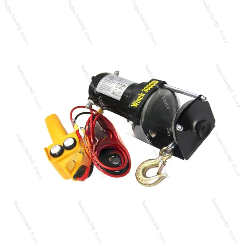 Vehicle Self-rescue Off-road Electric Winch 3000lb 12V 24V Off-road Vehicle Winch Traction for Vehicle Crane