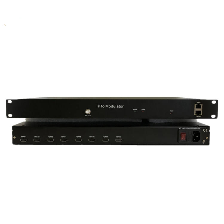 

Digital TV Modulator Encoder 8 Channels HD MI to DVB-C DVB-T ISDBT ATSC Modulator HD MI to RF QAM Encoder Modulator