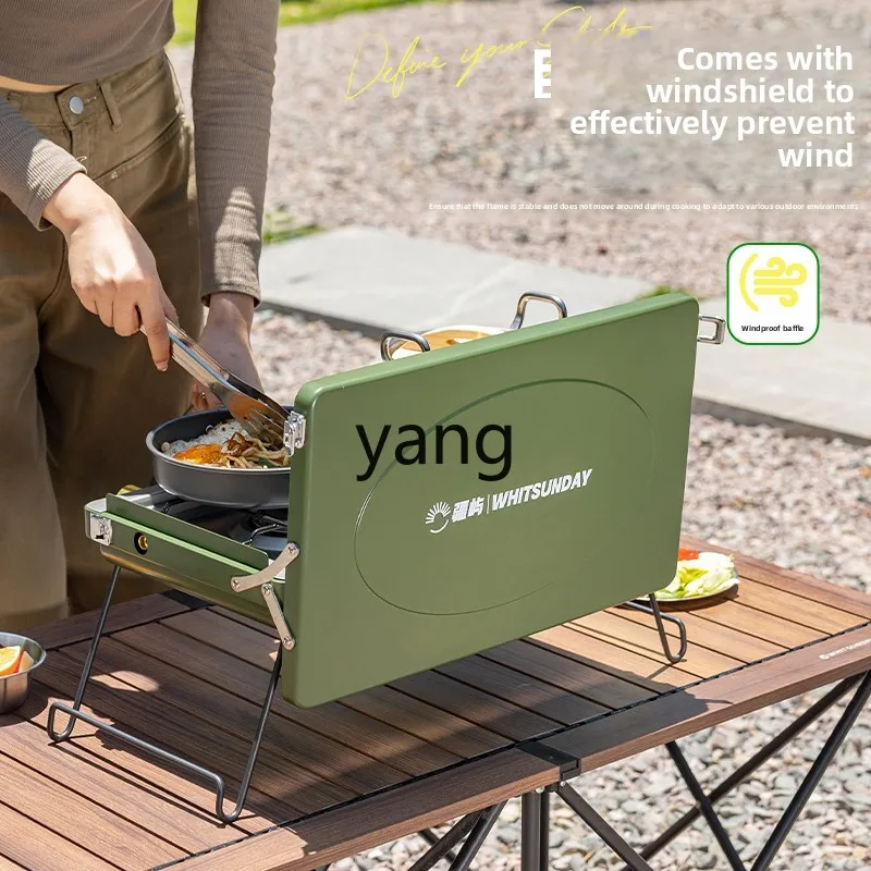 LTT Outdoor Double Head Cassette Stove Camping Picnic Equipment Full Set Portable Cassette Stove