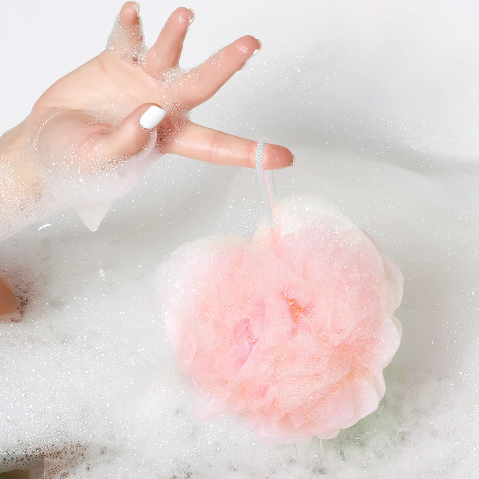 

7Pcs Bath Ball Exfoliating Shower Loofah Sponges Body Scrubber Durable Family Use Bath Ball Shower Loofah Body Scrubber