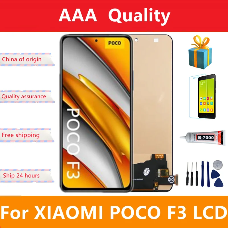 TFT High Quality For Xiaomi POCO F3 LCD Display Touch Screen Digitizer Replacement Parts with Frame For POCOF3 Screen M2012K11AG