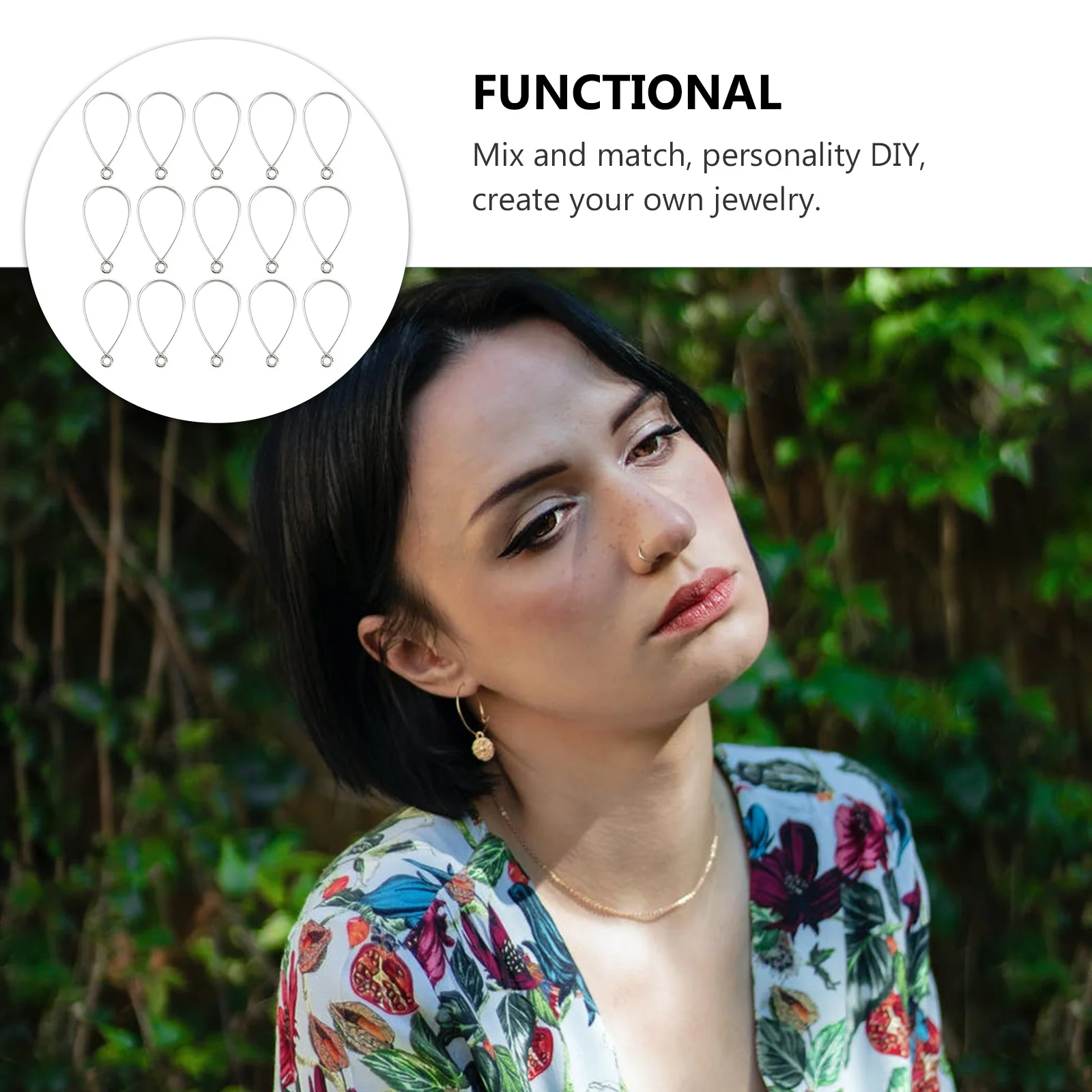 

50Pcs DIY Pendant Set Creative Jewelry Pendants for Necklace Bracelet Earrings Collocation Hanging Ornament Craft Scrapbooking