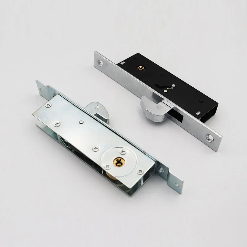 1PCS Aluminum Alloy Door Lock With Frame Door Narrow Hook Lock Glass Door Sliding Door Invisible Sliding Hook Lock Accessories