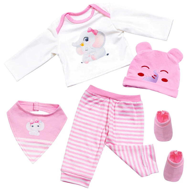 Ropa para muñecas de 16-18 pulgadas/40-45cm, chaqueta bonita con capucha de oso, pantalones, muñeca recién nacida, ropa para muñeca de renacimiento, accesorio, regalo para niña bebé