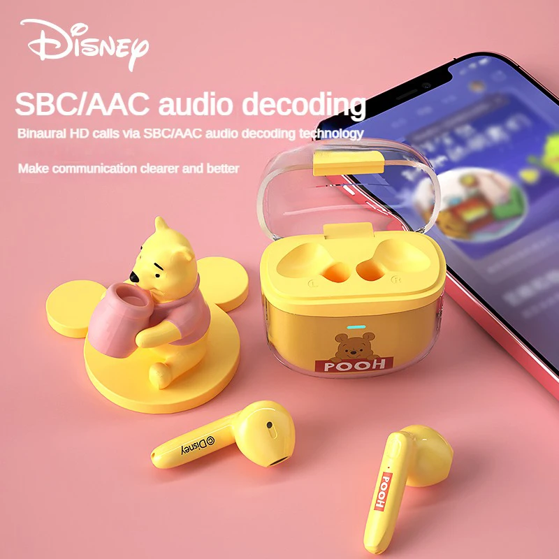 Cute Disney CE-823V Wireless Bluetooth Earphones HIFI Stereo High Rate & Low Lnterference Headset Clear Sound Quality Headphones