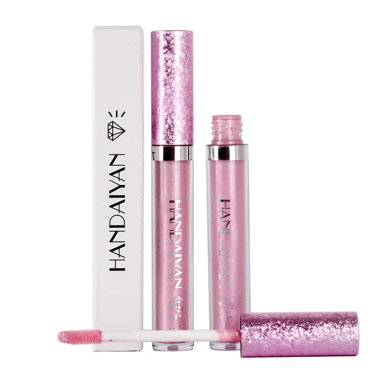 Handaiyan-Brilho Labial Brilhante De Longa Duração, Batom Nu Vermelho, Impermeável Hidratar, Cristal Lipgloss, Maquiagem Líquida, 6 Cores