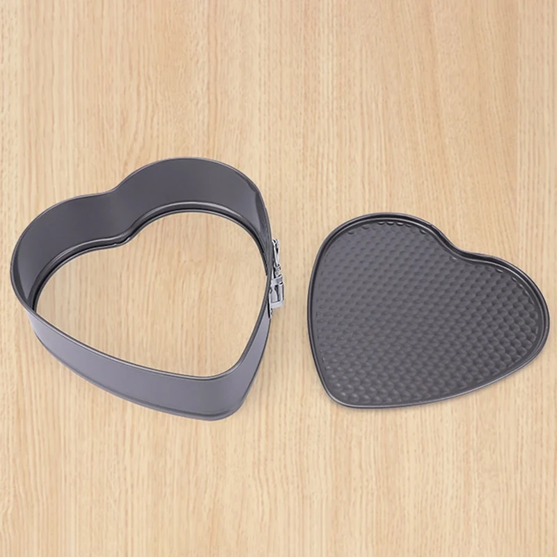 3 Pcs/Set Non-Stick Metal Baking Cake Mold Round Heart Square Shape Removable Bottom Bake Mould Cake Pan Bakeware Cake