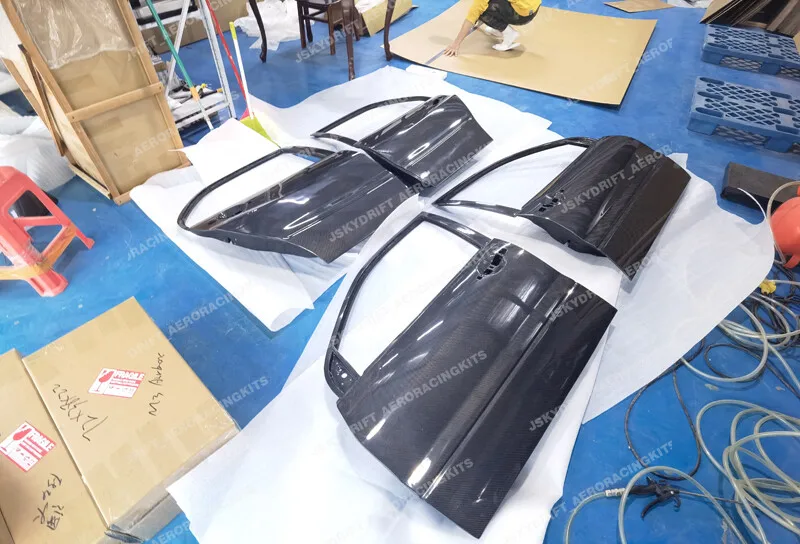 For Mitsubishi Evo 7 8 9 Front & Rear Door Replacement Carbon Fiber 4pcs car BodyKits - view 2