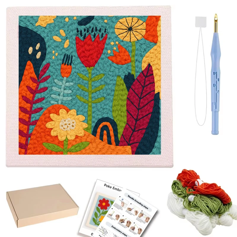 DIY punch needle Cross Stitch  - огляд і ціна Embroidery Roll Pattern