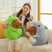 50cm Hut Plush Capibala Doll Soft Animal Shark Crocodile Plush Toys Shark Doll Children's and Girls' Gift Capybara Pillow