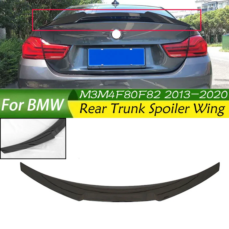 

For BMW M3 M4 F80 F82 2013-2020 Rear Trunk Spoiler Wing Lip Diffuser Tail Fin Spoiler Wings Cars Accessories Body kits Tuning