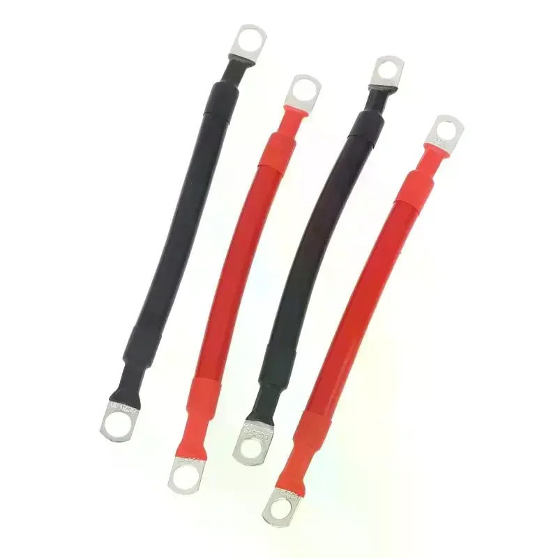 Battery Connection Cable With M8 M10 Terminal RV Pure Copper Core Inverter Battery Connection Wire 15/30CM
