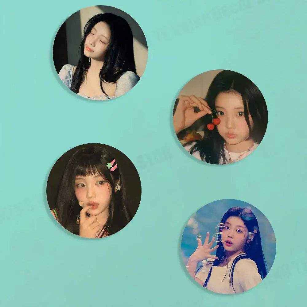 Singer K-pop W-Wonhee Elegant Wooden Coaster Handcrafted Wood Grain Perfect for Coffee Tea Home Bar Decor