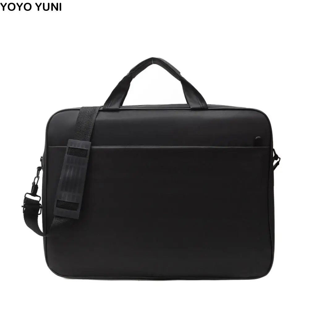 15.6/17 Inch Business Laptop Bag with Handle Briefcase Portable Laptop Bags Shoulder Strap Solid Color Laptop Shoulder Bag