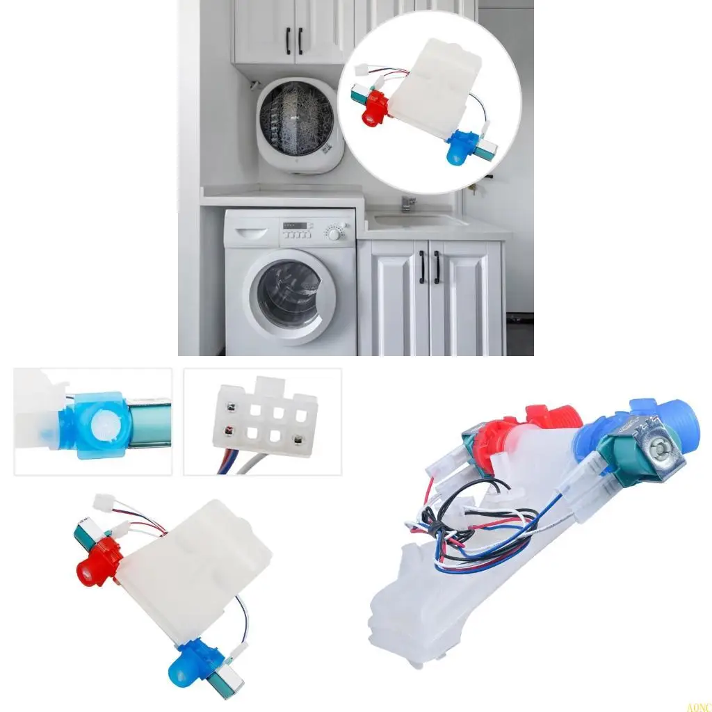 A0NC Universal Washing Machine Inlet Valves With Thermistor W10869800 Washer Water Inlet Valves for Simple Installation