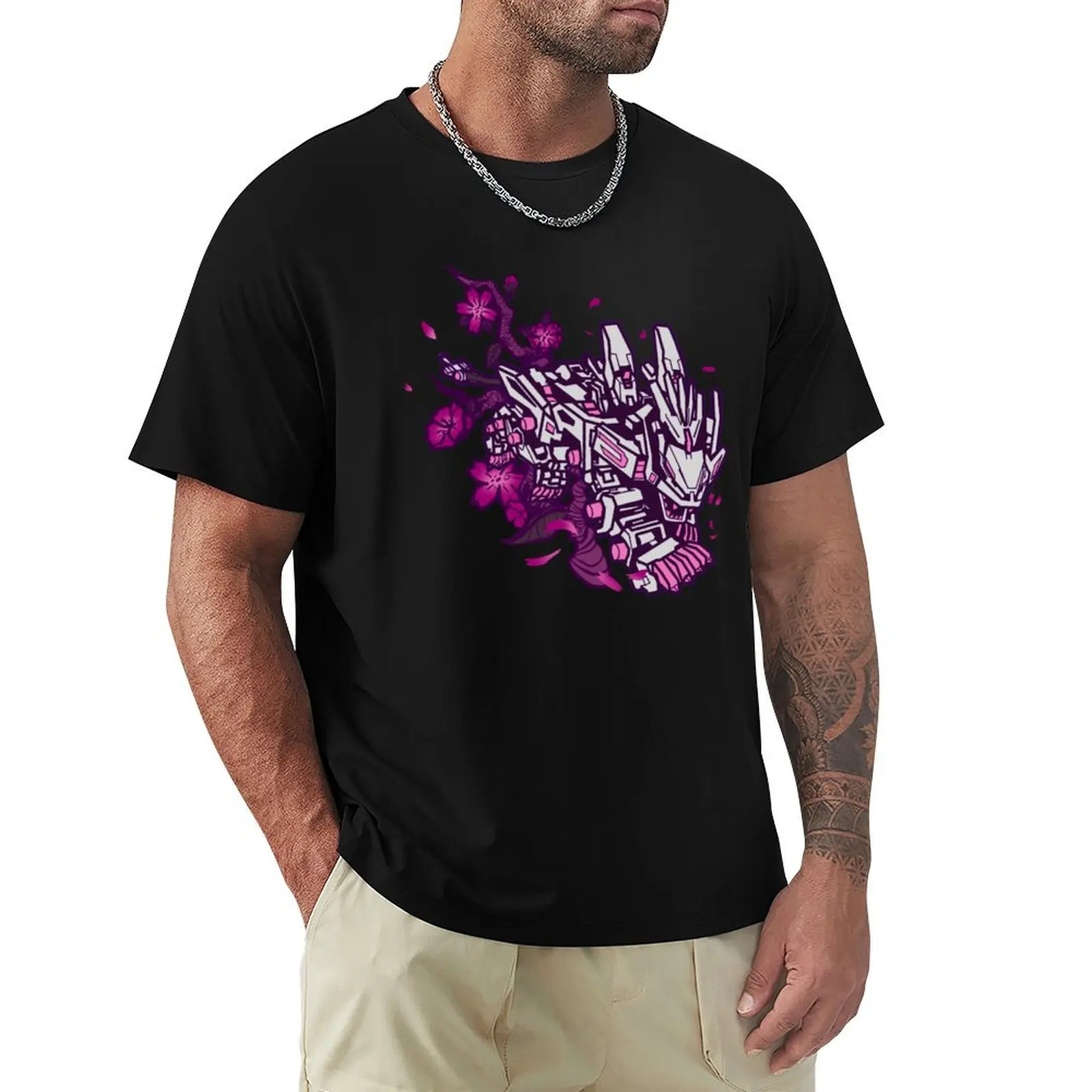 

Cherry Blossom Zoids Liger Zero T-Shirt designer shirts T-shirts oversize cotton man t-shirts graphics shirts men graphic