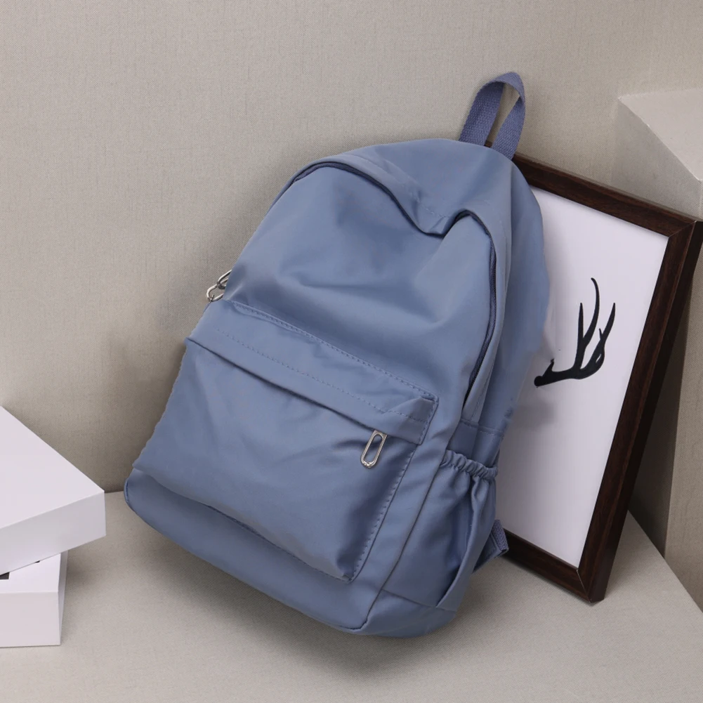 ファッション女性大容量旅行バックパックプレッピースタイル無地学生スクールブックバッグナイロンナップザックカジュアルデイパック