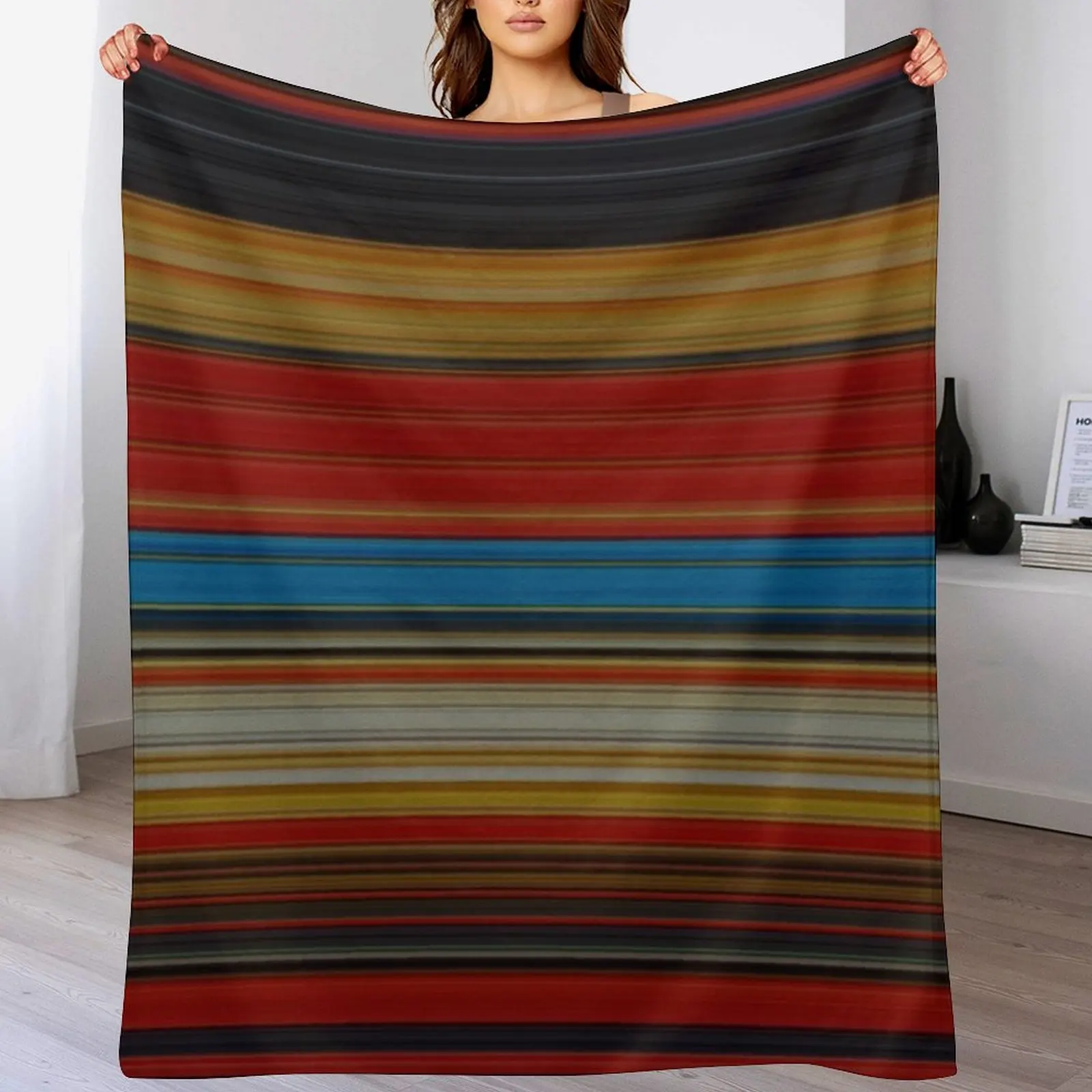 

Mexican Poncho Background Throw Blanket All Season Soft Lightweight Blanket for Home