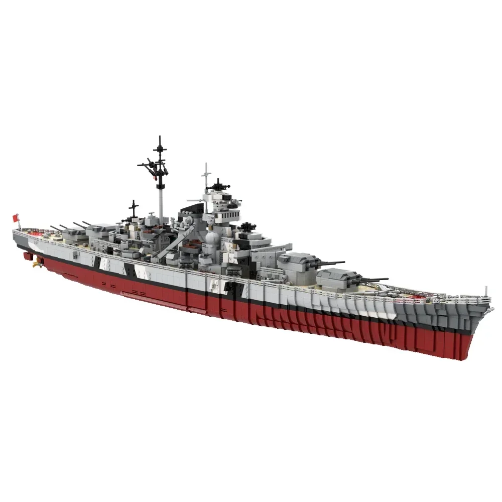 

EKbricks MOC Bismarck Bout Bricks Display Model Military Bismarck Warship DIY Building Blocks Set For Kid Collection Gift